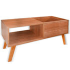 Rack Mdf Amadeirado Para Coleções De Discos E Toca Discos