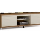 Rack Mirage Off White Com Freijó - Giga Móveis