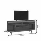 Rack Moderno 1 Portas 1,50m - Spazzio-naturale/off White - Ma