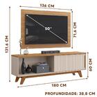 Rack Moderno Com Painel Para Televisão Até 50 Polegadas Carva