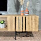 Rack Moderno De Aço Frizo Com 150 Cm Freijó/preto