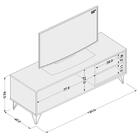 Rack Montreal Para Tv Até 50" 1 Prateleira Castanho E Branco