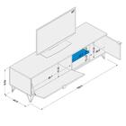 Rack Montreal Tv Até 65" 2 Portas 1 Prateleira Oak Politorno