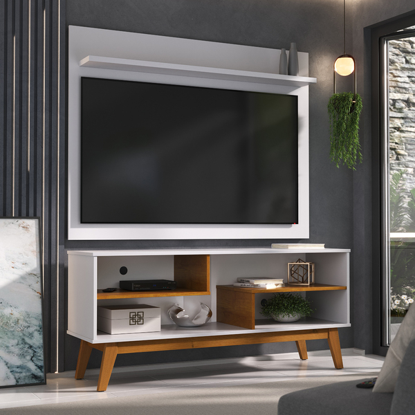 Rack Nature Com Painel1.4 Para Tv De Até 55 Polegadas Branco