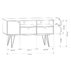 Rack Ness Preto 140 Cm