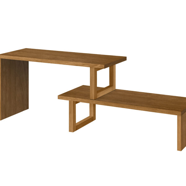 Rack Netuno Ii Extensível 1.4 Á 2.0  Nature - Tebarrot Móveis