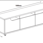 Rack New Jersey 180 Para Tv 60 Pol Sala 1 Gaveta E 2 Portas