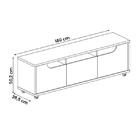 Rack New Jersey 180 Para Tv 60 Pol Sala 1 Gaveta E 2 Portas