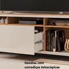 Rack New Jersey 180 Para Tv 60 Pol Sala 1 Gaveta E 2 Portas