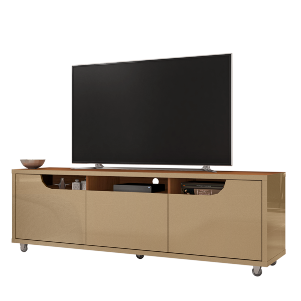 Rack New Jersey 180cm 1gaveta 2 Portas Tv60" Champanhe/cedro Leroy Merlin