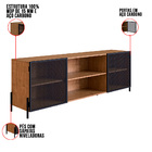 Rack New Vermont E Preto 180 Cm - D'rossi