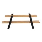 Rack New York Natural & Colors 2 Prateleiras Mel / Preto