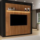 Rack Nobre Com Painel Ripado Para Tv Até 75 Polegadas 250cmx1