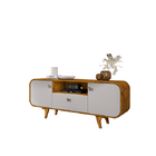 Rack Noronha Naturalle/off White - Bechara Móveis