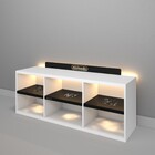 Rack Nt Gamer Tv Madeira Metal Brancoled Incluso + 4 Brindes