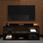 Rack Nt Gamer Tv Madeira Metal Preto Led Incluso + 4 Brindes