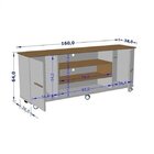 Rack Odeon Com Painel Para Tv Até 50 Polegadas Com Rodízios E