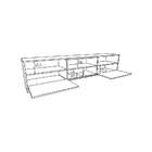 Rack Olímpia Branco E Madeirado 200 Cm