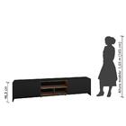 Rack Olímpia Preto E Madeirado 200 Cm