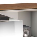 Rack Ópera 2.2 Off White Com Freijó E Espelho - Imcal Móveis