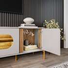 Rack Orgânico Para Tv De Até 75 Polegadas Estrutura Em Mdp E