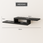 Rack Organizador  Suspenso Para Quarto Sala Parede Preto - Br