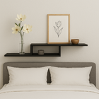 Rack Organizador  Suspenso Para Quarto Sala Parede Preto - Br