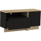 Rack Oriental Aiko– Olivar - Preto / Natural Carvalho