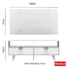 Rack Oslo e Painel para TV Sala de Estar Madesa