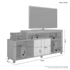 Rack Ouro Para Tvs Até 43 Polegadas Com Rodinha Uma Porta Jcm