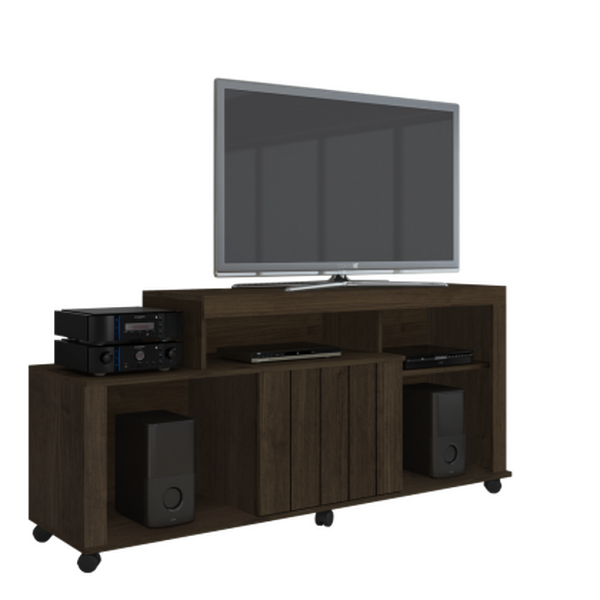 Rack Ouro Para Tvs Até 43 Polegadas Com Rodinha Uma Porta Jcm