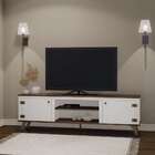 Rack Oxford Branco E Madeirado 180 Cm