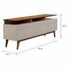 Rack Oxford Ii 3 Gv Off White Com Freijó Touch 180 Cm