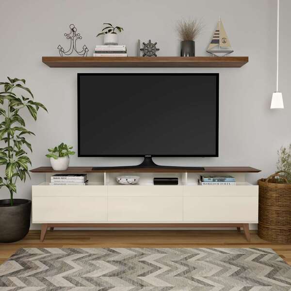 Rack Oxford Ii 3 Gv Off White Com Freijó Touch 218 Cm