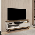 Rack P/ Tv 50" Vivare 1,36 Wood 1g Giga - Off White / Freijó