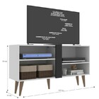 Rack P/ Tv Até 43" Duque Com Duas Prateleiras - Cor Branco Co