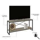Rack P/tv Dynamica 120x30x56cm C/02 Prateleiras