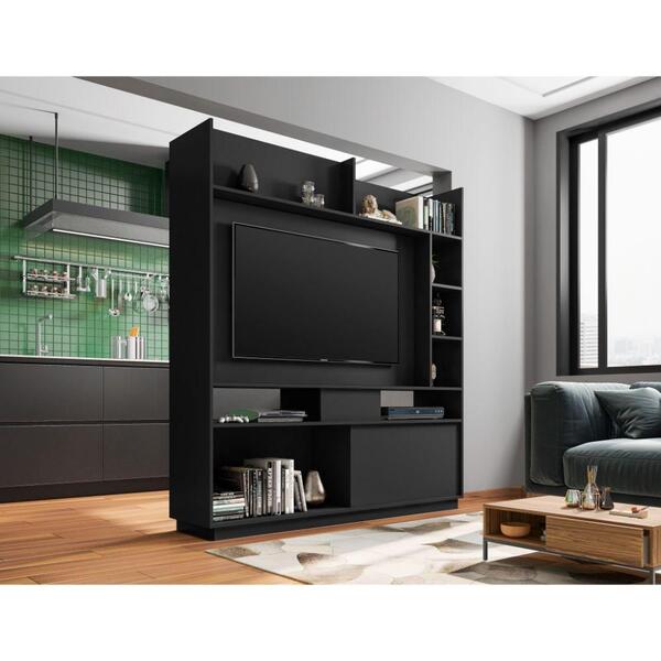 Rack Painel 360° Para Tv Até 50´´ Divisor Versus Sala Preto