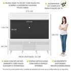 Rack Painel E Suporte Tv 65 Branco Preto Com Prateleira