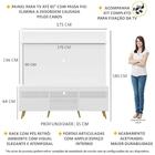 Rack Painel E Suporte Tv 65 Pés E Prateleira Branco Natural