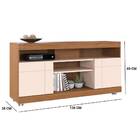 Rack Painel França 136cm Tv 47" Natura Real Off White Tana De