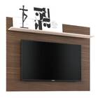 Rack Painel França 136cm Tv 47" Nogueira Real Off White Bnn D