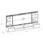 Rack Painel Para Tv Até 70' E 2 Módulos Laterais Paulina Taua