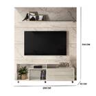 Rack Painel Piso Teto Aurora Master Tv 75 2 Portas Calacata O