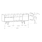 Rack Paládio Freijó E Preto 162 Cm