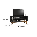 Rack Paládio Preto Fosco - Bechara Móveis