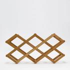 Rack Para Garrafa De Vinho Bambu E Aço Inox - Home Style