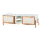 Rack Para Sala 166 Cm Yono - Branco E Jatobá - Meu Móvel De M