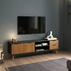 Rack Para Sala 2 Portas E 2 Gavetas Em Madeira Maciça Lhuis P