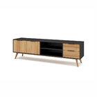 Rack Para Sala 2 Portas E 2 Gavetas Em Madeira Maciça Lhuis P